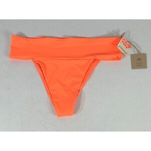 Toast Swim Free People Movement Bikini Bottom Large Bright Orange Banded Waist